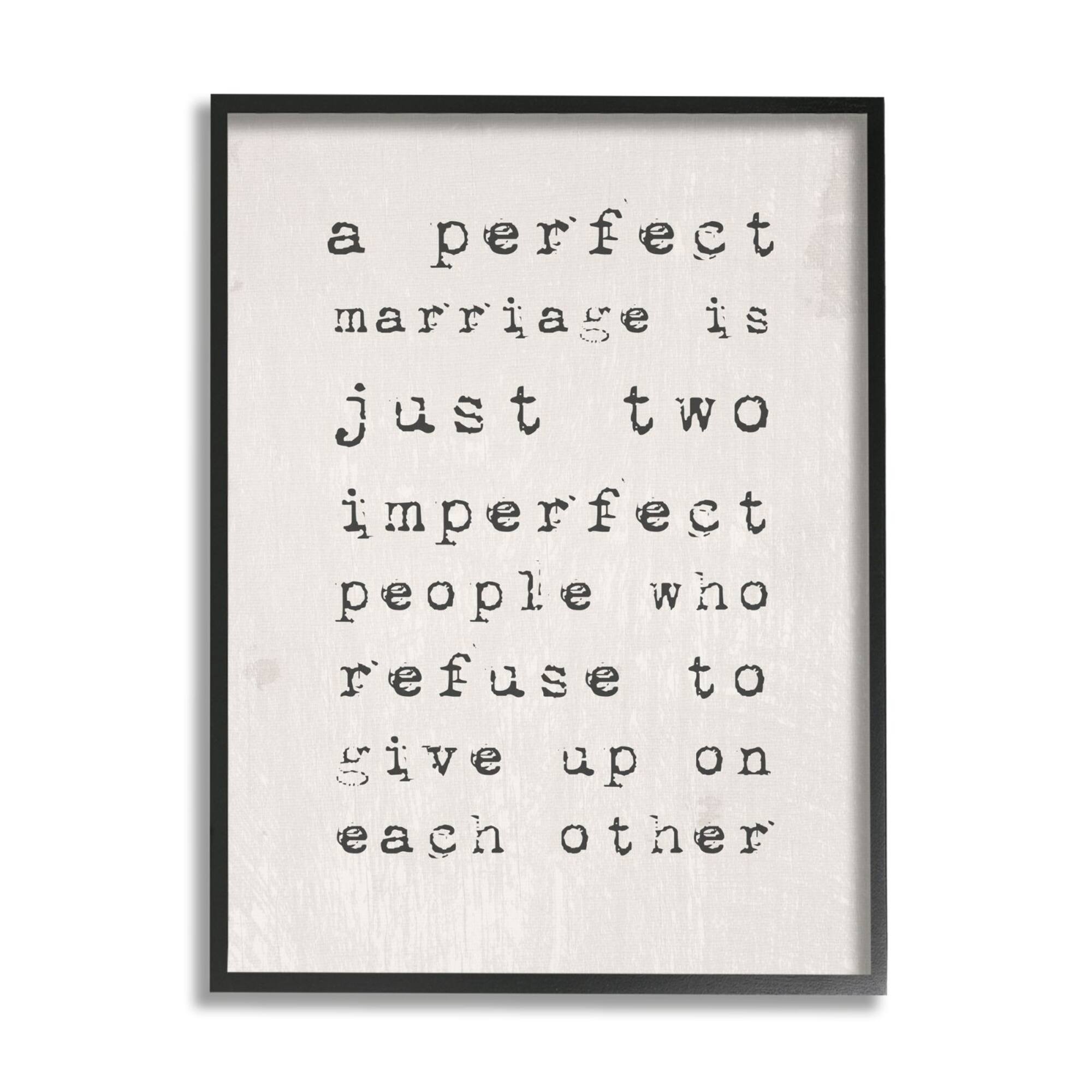 Stupell Industries A Perfect Marriage Framed Wall Art